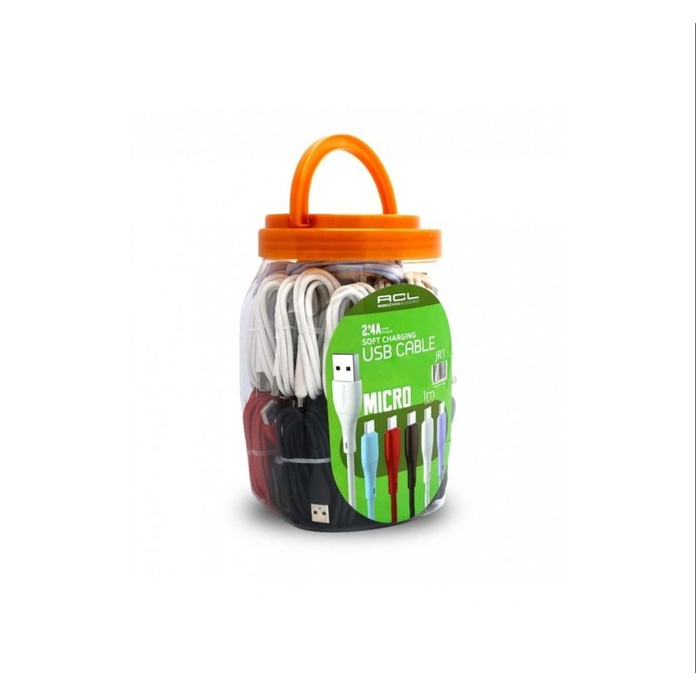 ACL JR1 MICRO USB KABLO 2.4 A KAVANOZ *50*