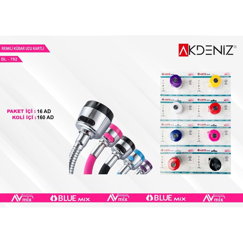 AKDENIZ BL-792 KUBAR UCU RENKLI KARTLI