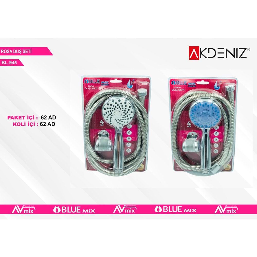AKDENIZ BL-945 ROSA DUS SETI VAKUMLU