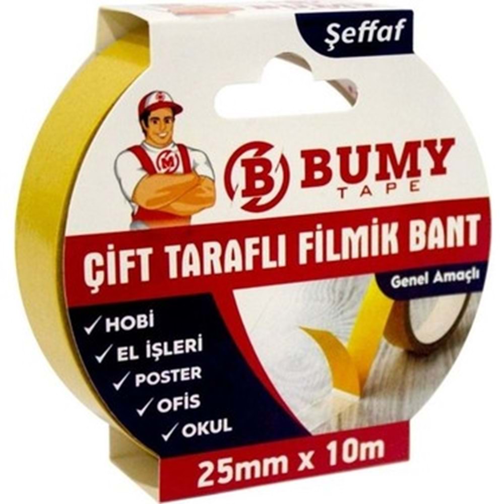 BUMMY CIFT TARAFLI FILMIK BANT 25MM*10 MT