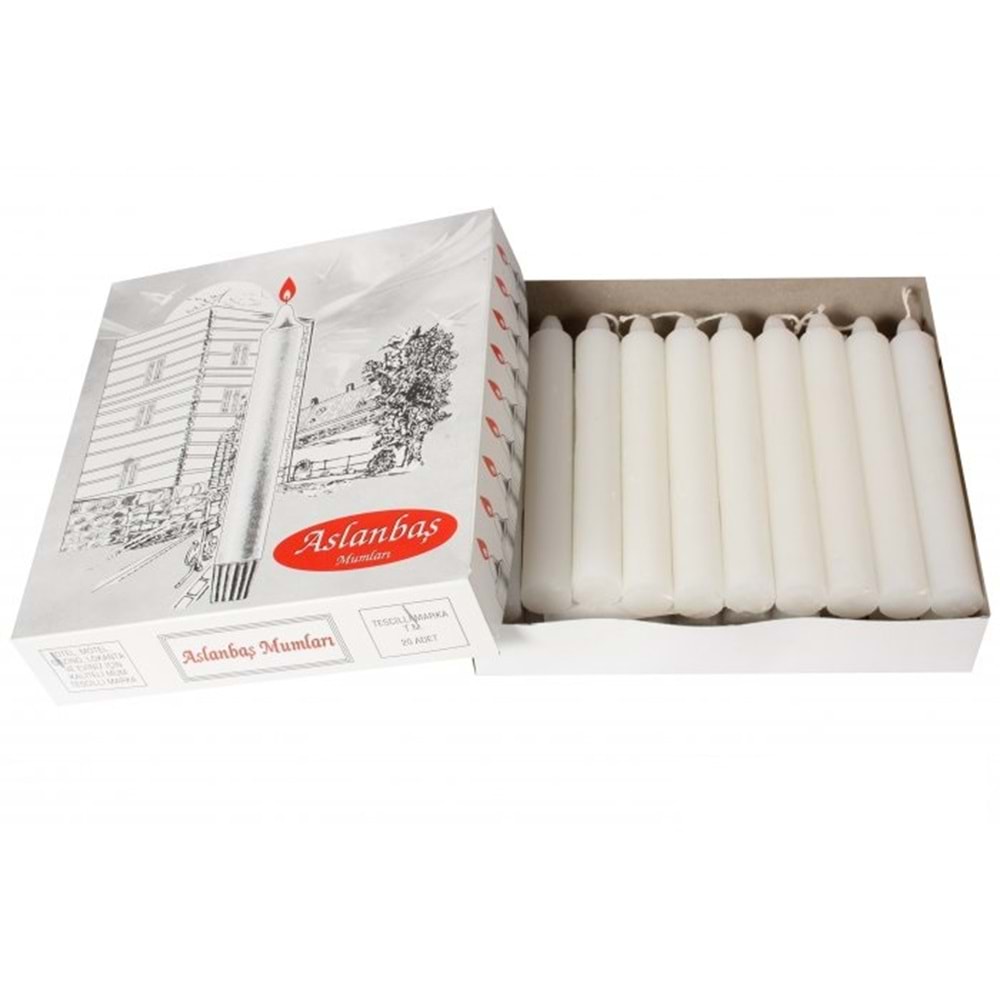 ASLANBAS-GUL-CINAR BEYAZ MUM 20 LI