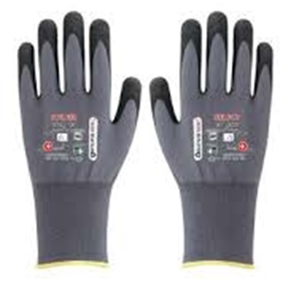 OZS 8916 NITRIL KAPLI ORME GRI ISCI ELDIVEN