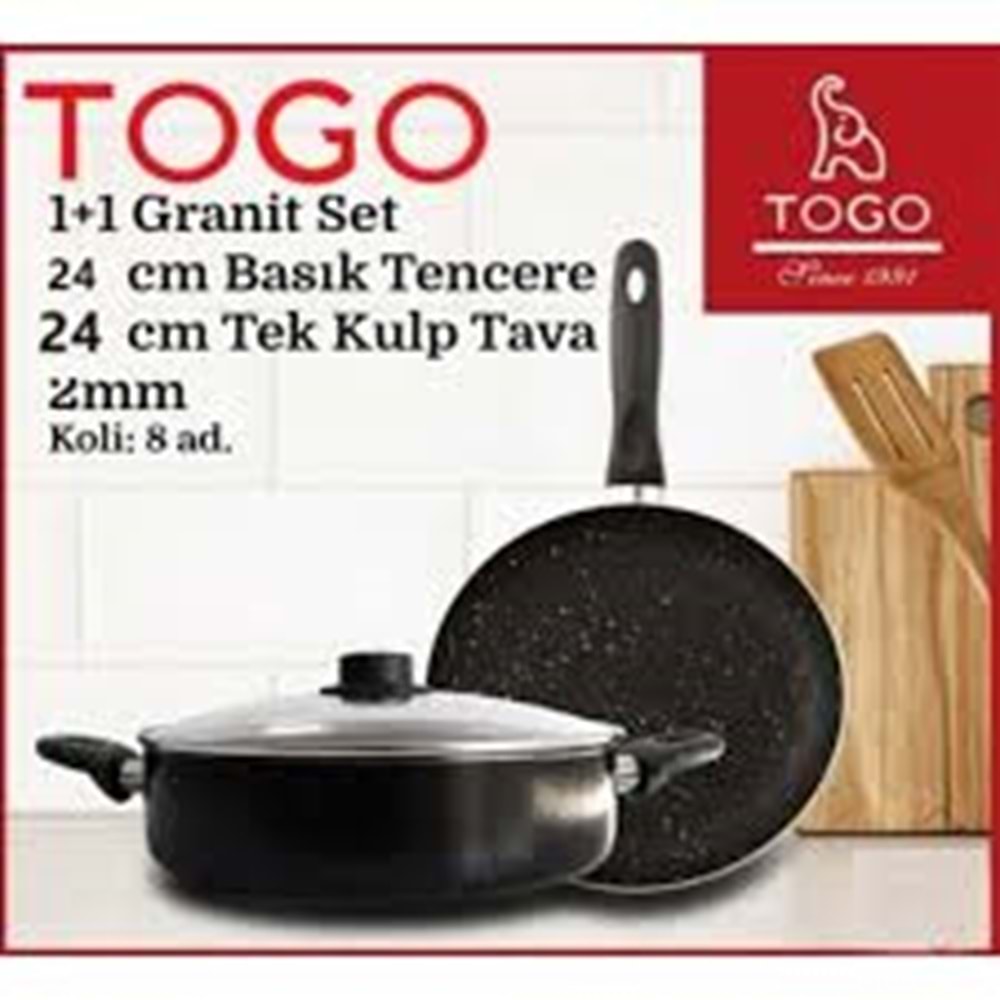TOGO 259 GRANIT 1+1 24 CM BASIK 2 LI TAVA SET
