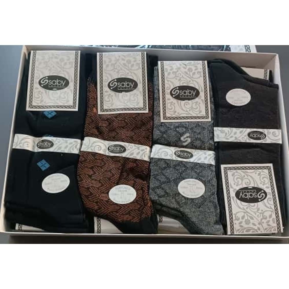 SABY ERKEK PENYE CORABI BEYAZ KUTU(24)