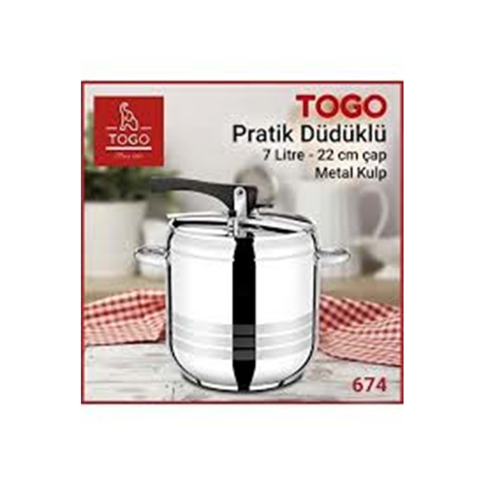 TOGO DUDUKLU 7 LT PRESSUAR COOKER