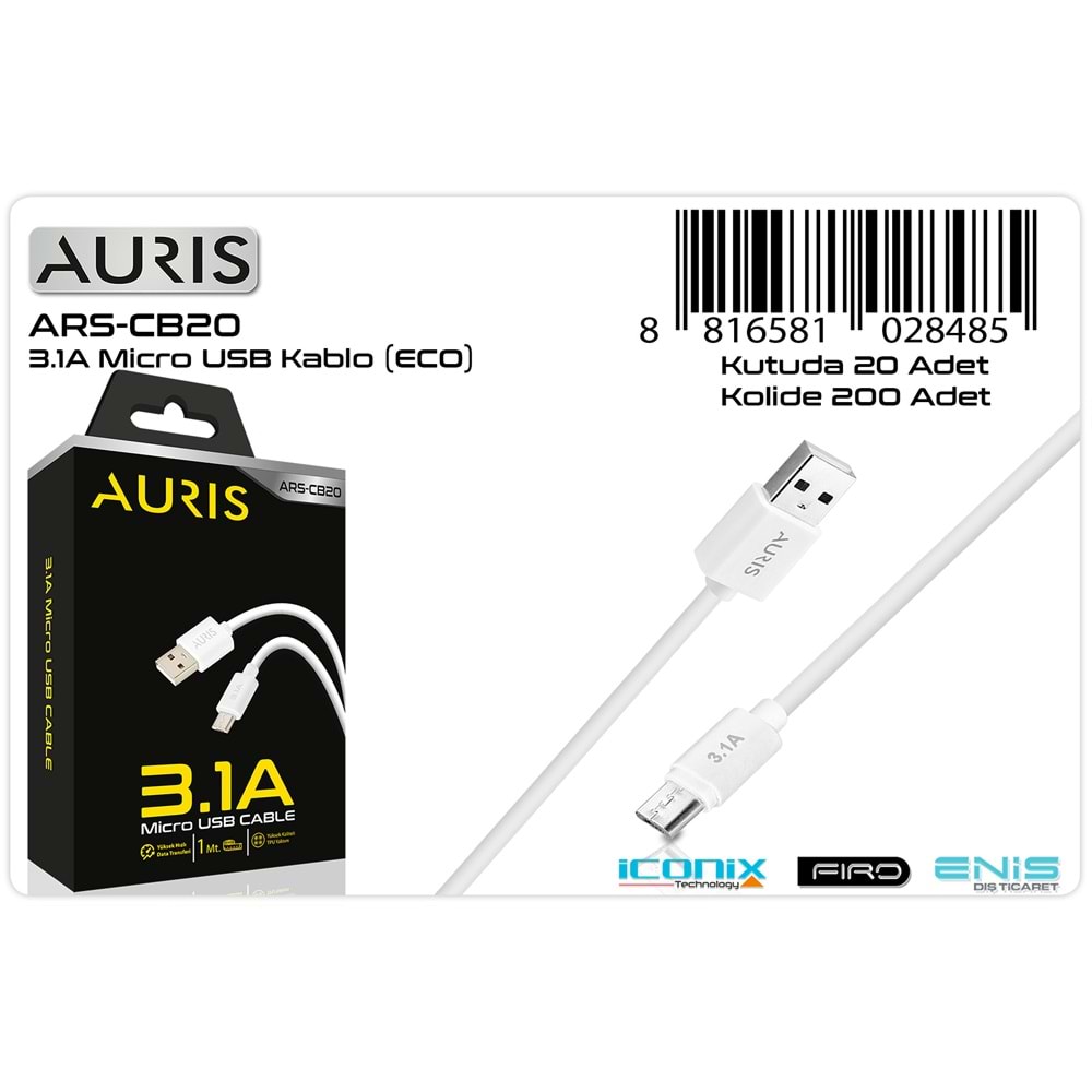 AURIS ARS-CB20 MICRO EKO KABLO 3.1 A