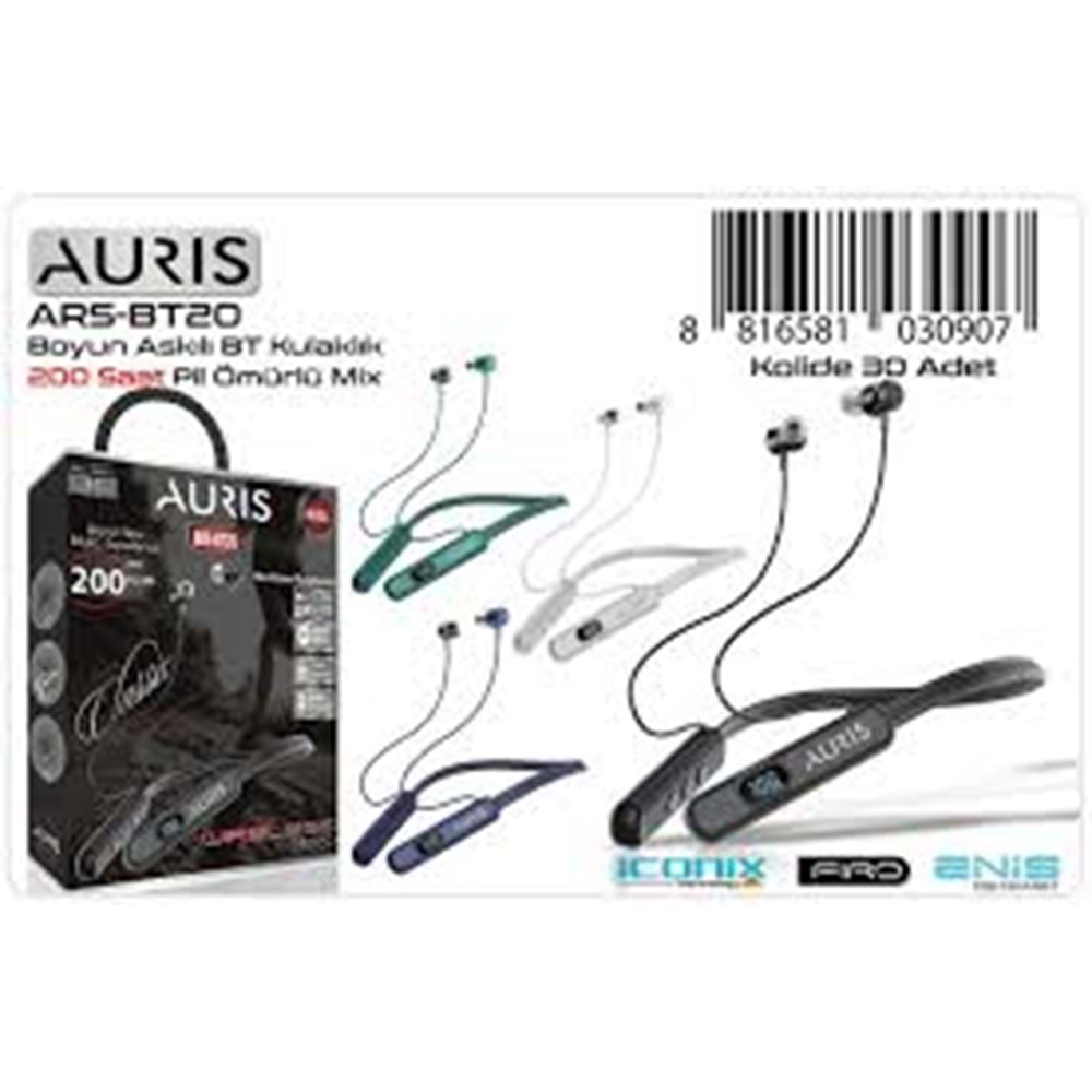 AURIS ARS-BT20 BLUETOOTH KULAKLIK 200 SAAT