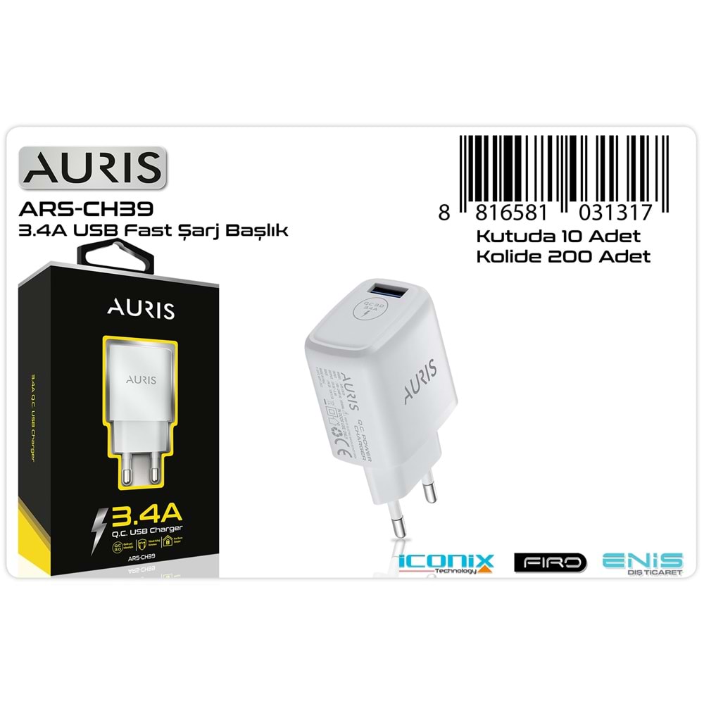 AURIS ARS-CH39 FAST ADAPTOR 3.4 A
