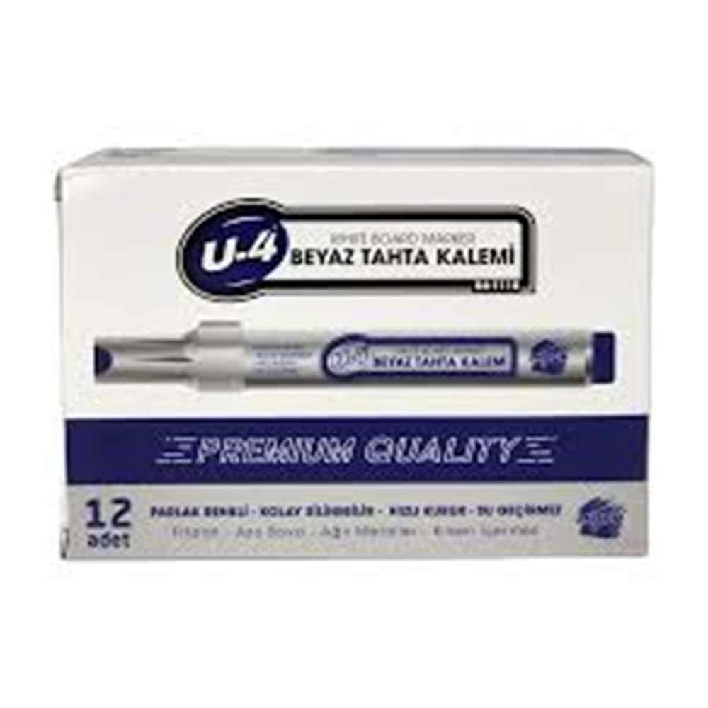 U-4 1117/1118/1119 TAHTA KALEMI PREMIUM SIYAH MAVI KIRMIZI (12)