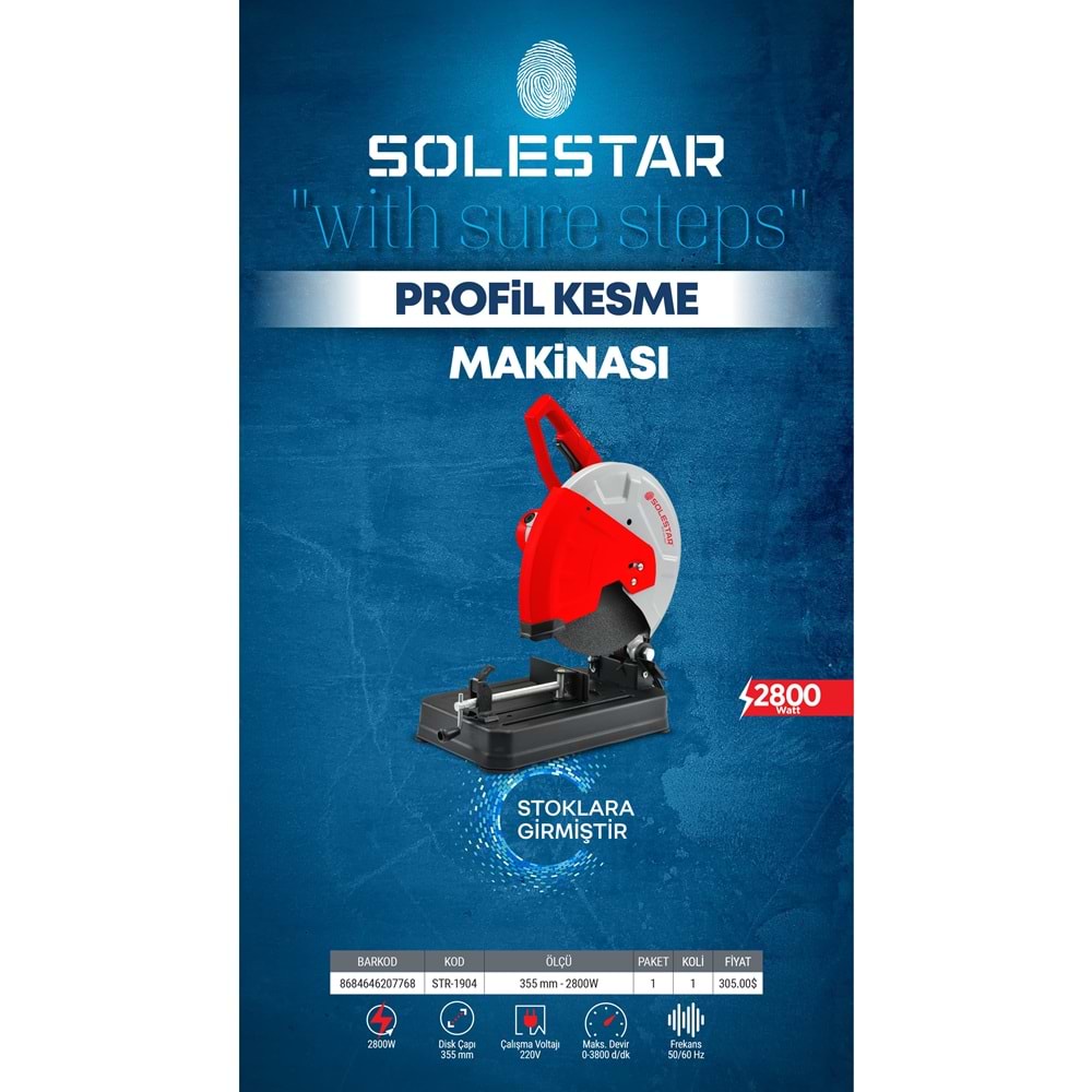 SOLESTAR STR-1904 PROFIL KESME MAKINESI 355 MM -2800WATT