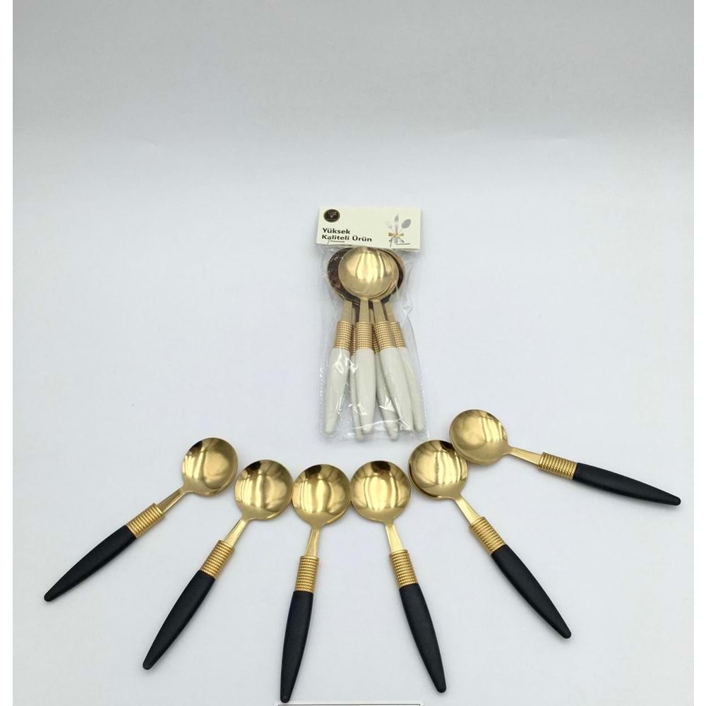 REAL SAHIN 1401 GOLD YEMEK KASIGI 6 LI