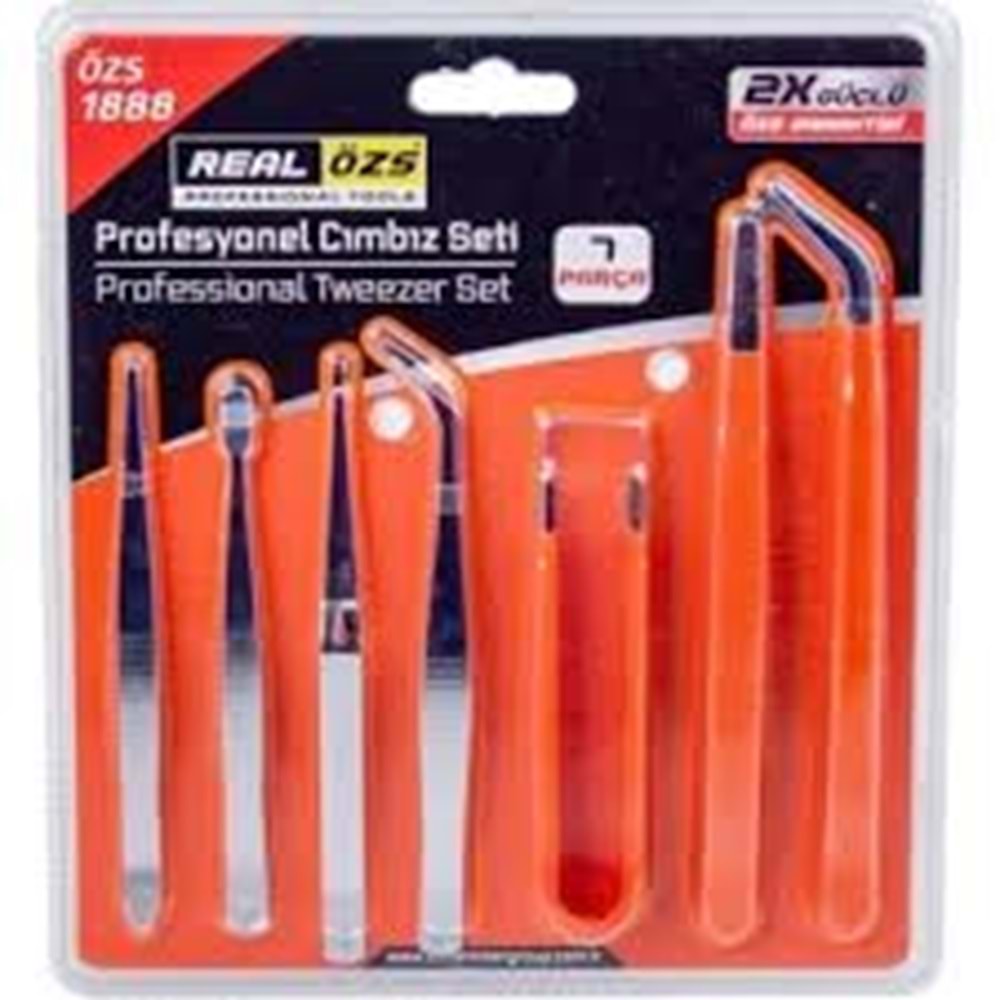 REAL OZS 1888 PROFESYONEL CIMBIZ SETI 7 PARCA