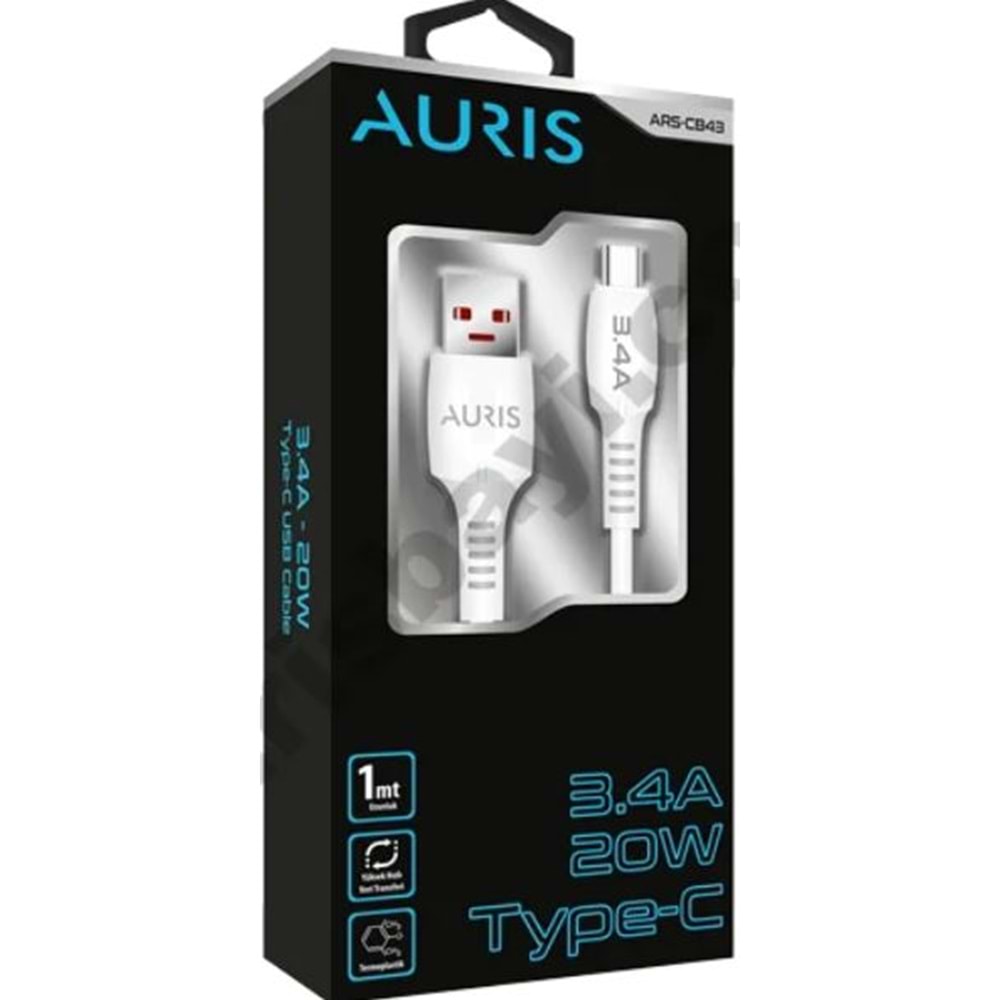 AURIS ARS-CB43 3.4A TYPE-C KABLO