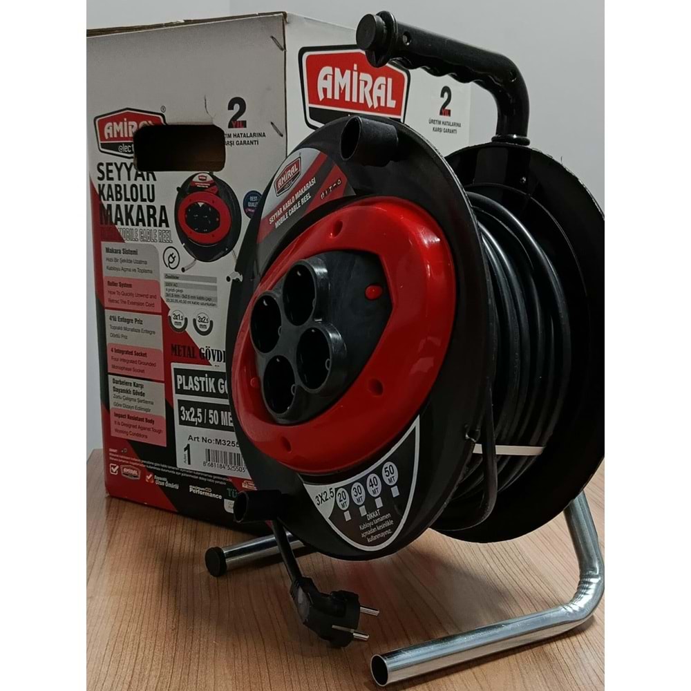 AMIRAL M32550 50MT SEYYAR KABLOLU MAKARA