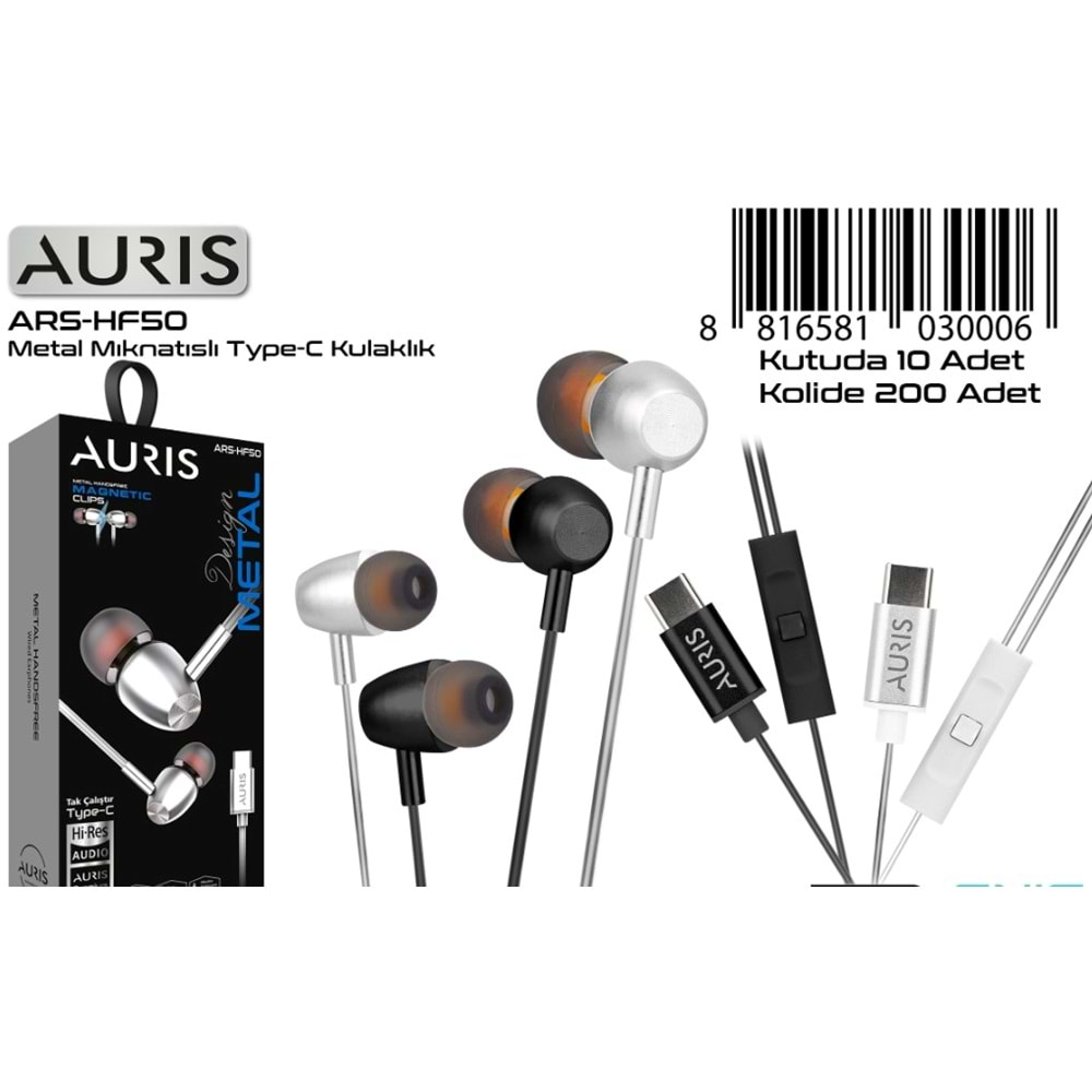 AURIS HF50 TYPE-C METAL KULAKLIK
