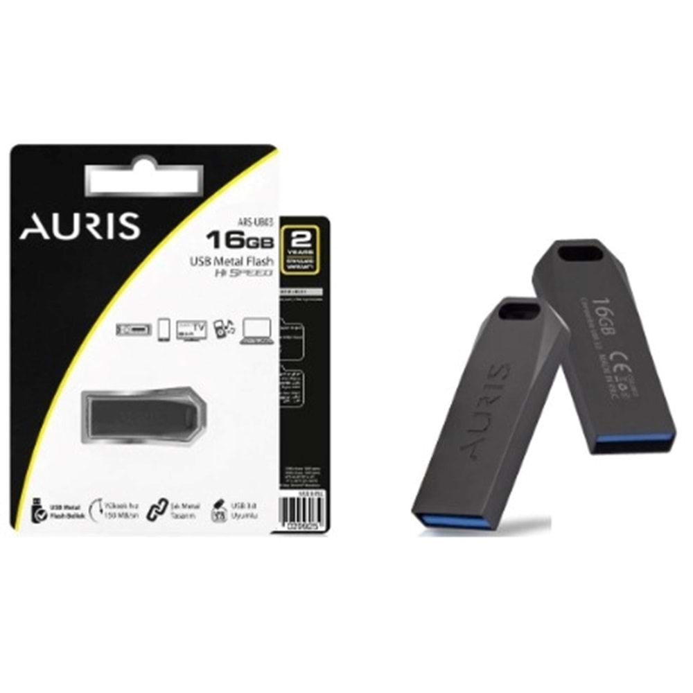 AURIS UB03 METAL FLASH BELLEK 16 GB