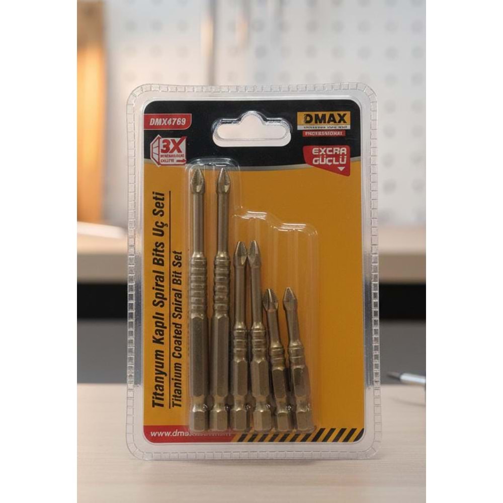 DMAX 4769 TITANYUM KAPLI BITS UC SETI 6PRC (12)