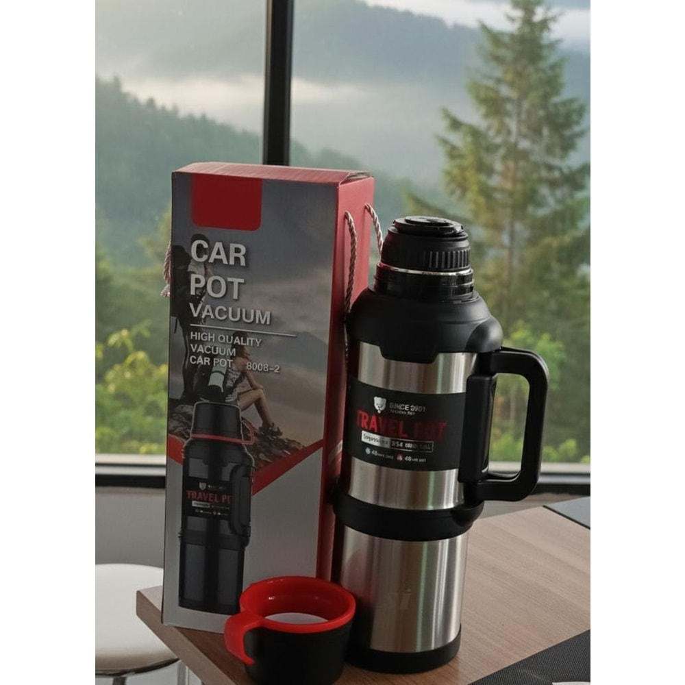 CAR POT VACUUM 8008-2 4LT CELIK TERMOS