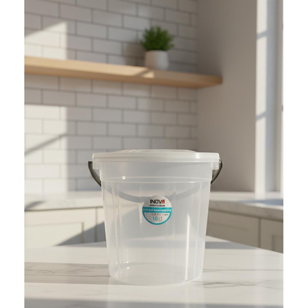 INOVA HOME INV0083 DAMLA 10 LT KOVA KAPAKLI ÞEFFAF x20x