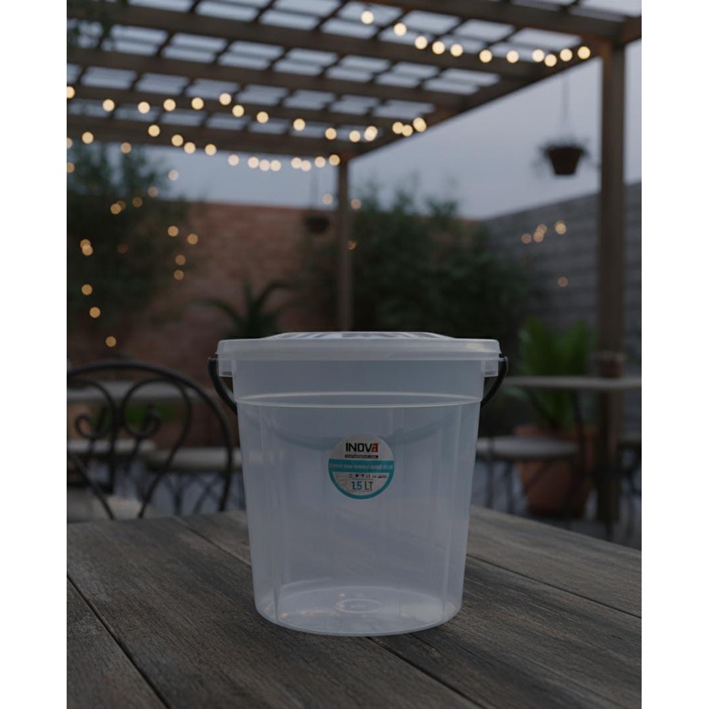 INOVA HOME INV0084 DAMLA 15 LT KOVA KAPAKLI SEFFAF x15x