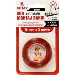 BUMMY CIFT TARAFLI SILIKON BANT 18 MM *2 MT