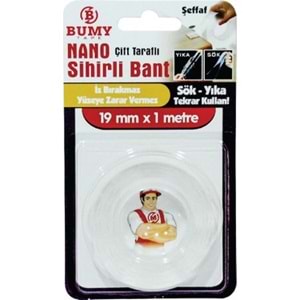 BUMMY NANO SIHIRLI BANT SEFFAF 19 MM*1 MT