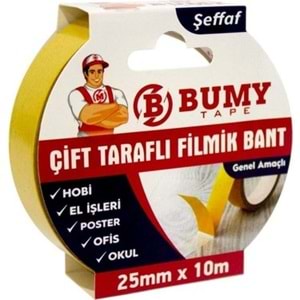 BUMMY CIFT TARAFLI FILMIK BANT 25MM*10 MT