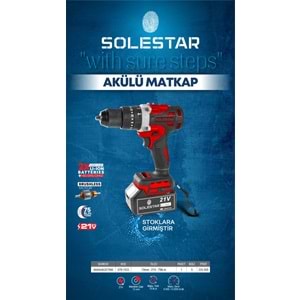 SOLESTAR STR-1922 AKULU MATKAP 13MM-75NM CIFT BATARYA +HIZLI SARJ