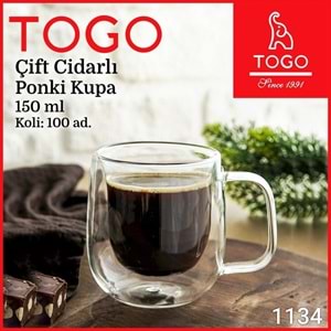 TOGO 1134 CIFT CIDARLI PONKI KUPA 150 ML (100)
