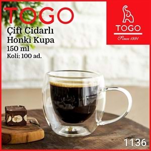 TOGO 1136 CIFT CIDARLI HONKI KUPA 150 ML (100)