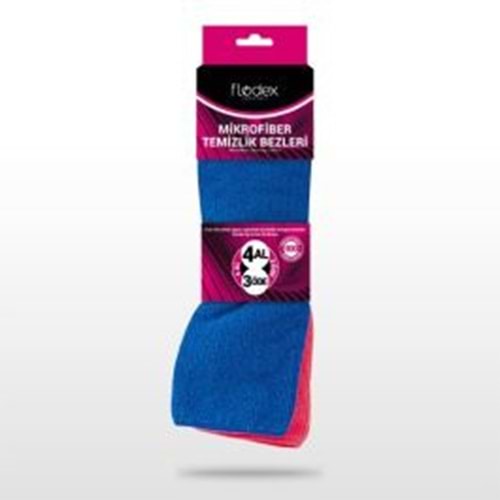 FLODEX MIKROFIBER TEMIZLIK BEZI 4 LU
