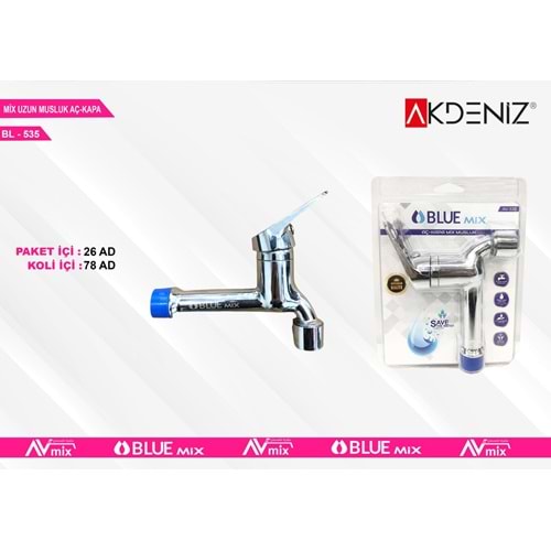 AKDENIZ BL-535 MIX UZUN MUSLUK BLUEMIX