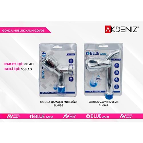AKDENIZ BL-566 GONCA CAMASIR MUSLUGU