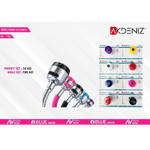 AKDENIZ BL-792 KUBAR UCU RENKLI KARTLI