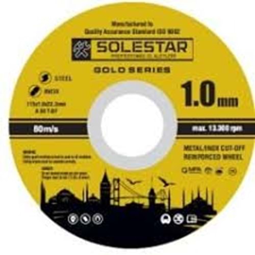 SOLESTAR STR-2022 METAL KESICI TAS 115X3,0X22MM (50)