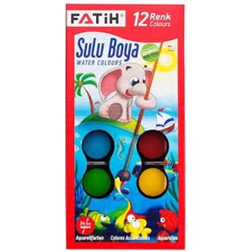 FATIH F-12 SULU BOYA 12 RENK KUTULU