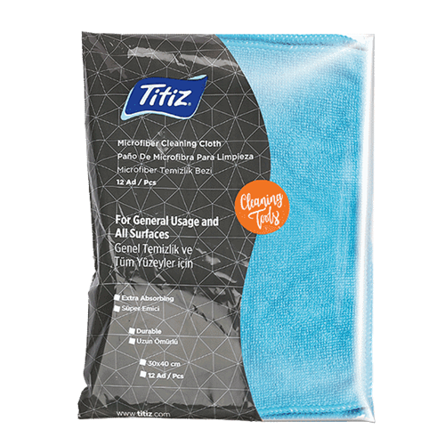 TITIZ TP-711 MIKROFIBER TEMIZLIK BEZI 12LI 30X40 CM (12)