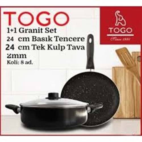 TOGO 259 GRANIT 1+1 24 CM BASIK 2 LI TAVA SET
