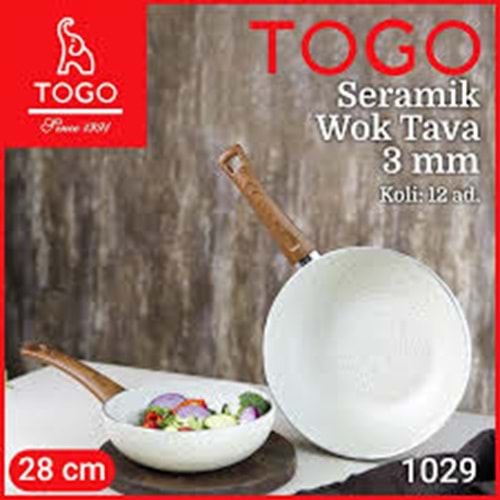 TOGO 1029 28 CM 3MM SERAMIK WOK TAVA