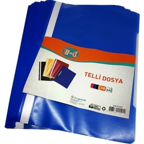 U-4 TELLI DOSYA MAVI F247 (50)