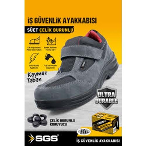 SGS IS GUVENLIGI AYAKKABISI SUET CELIK BURUN