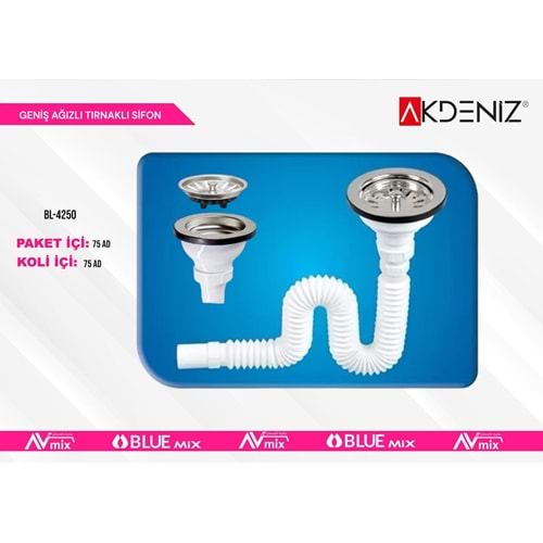 AKDENIZ BL-856 GENIZ AGIZLI KORUKLU SIFON UZUN