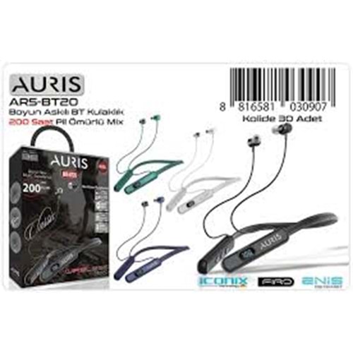 AURIS ARS-BT20 BLUETOOTH KULAKLIK 200 SAAT