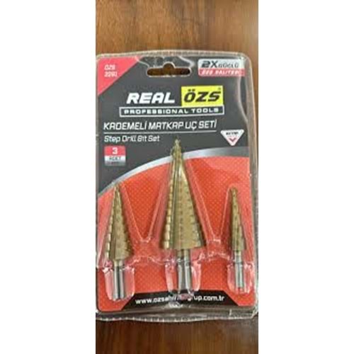 REAL OZS 2291 KADEMELI MATKAP UCU SETI 3 ADET (12)