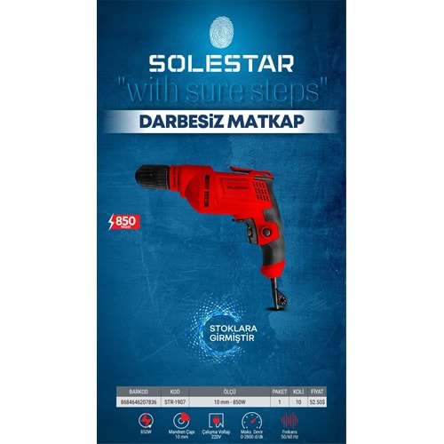 SOLESTAR STR-1907 DARBESIZ MATKAP 10MM-850 WATT