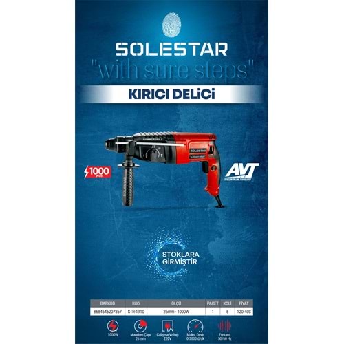 SOLESTAR STR-1910 KIRICI DELICI26MM-1000WATT