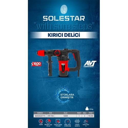 SOLESTAR STR-1935 KIRICI DELICI 1600WATT
