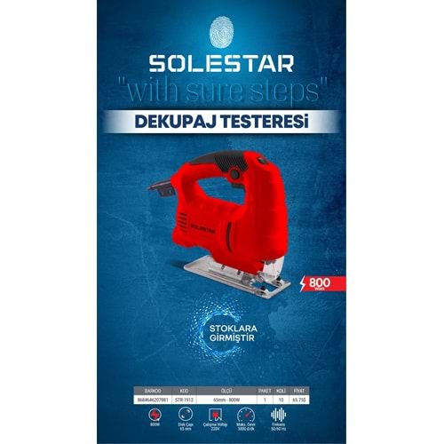 SOLESTAR STR-1912 DEKUPAJ TESTERESI 65MM-800WATT