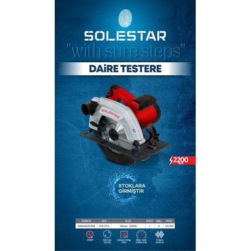 SOLESTAR STR-1913 DAIRE TESTERE 185MM-2200WATT