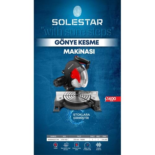 SOLESTAR STR-1902 GONYE KESME MAKINESI 255 MM-1400WATT